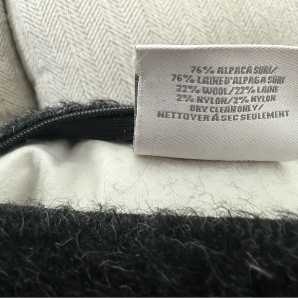 Restoration Hardware wool pillow covers (set of 2) square dark grey/black - Picture 3 of 3